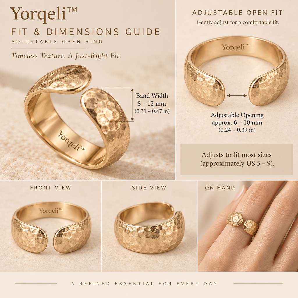 Yorqeli™ RelicTexture Vintage Textured Open Ring image 6