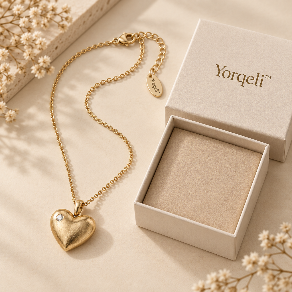 Yorqeli™ HeartKeepsake Vintage Heart Pendant Necklace image 2