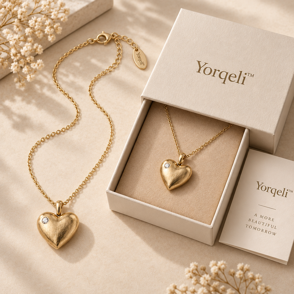 Yorqeli™ HeartKeepsake Vintage Heart Pendant Necklace image 5
