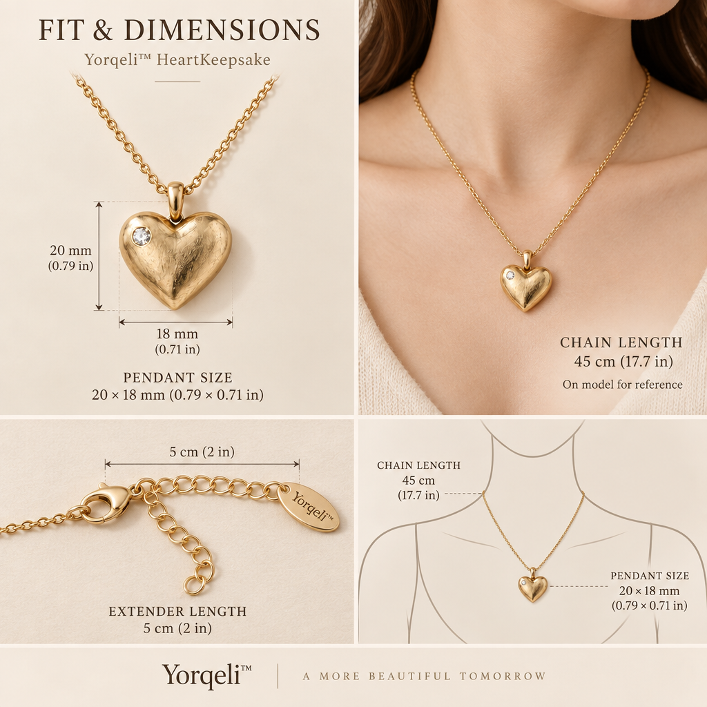 Yorqeli™ HeartKeepsake Vintage Heart Pendant Necklace image 6