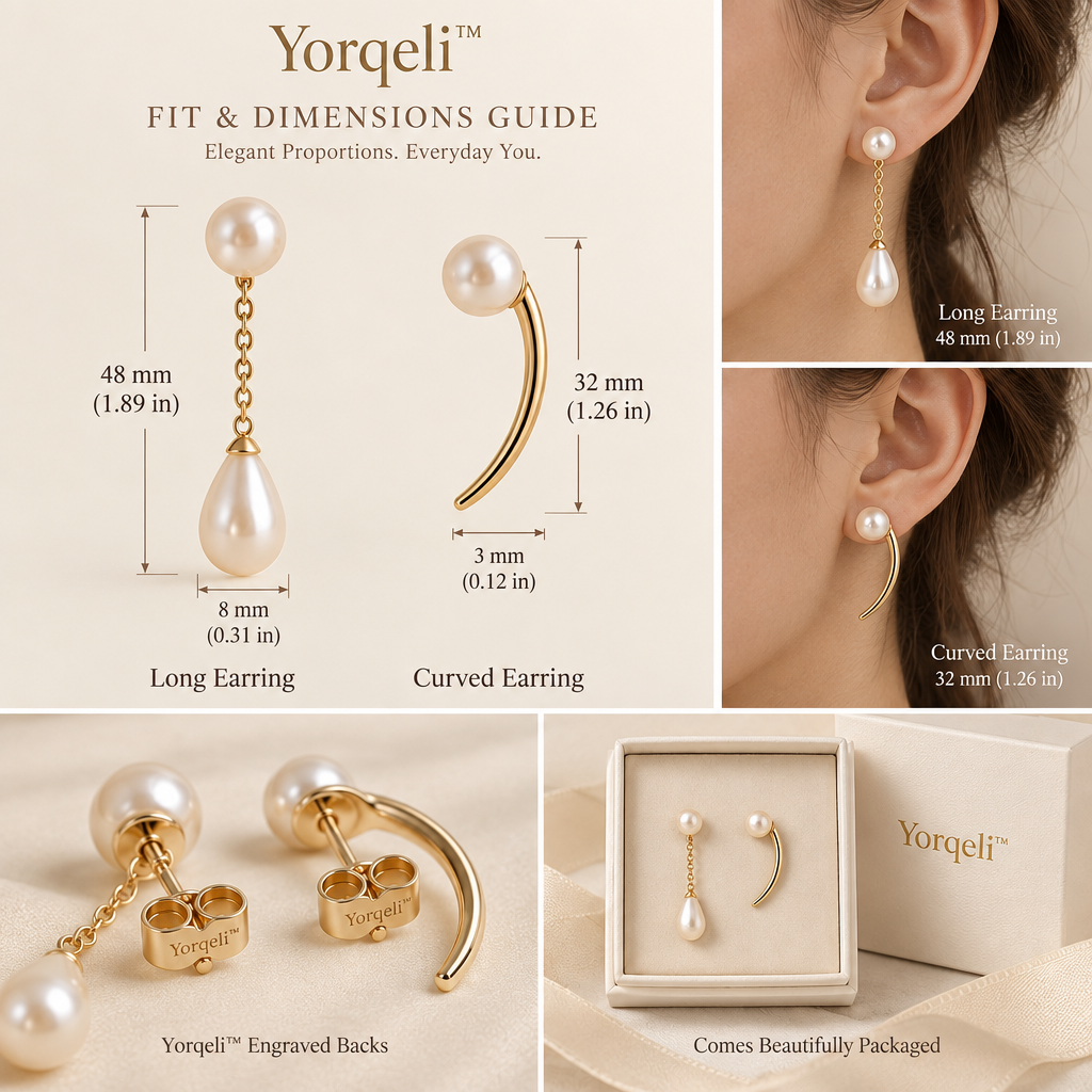 Yorqeli™ PearlMuse Asymmetric Pearl Earrings image 6