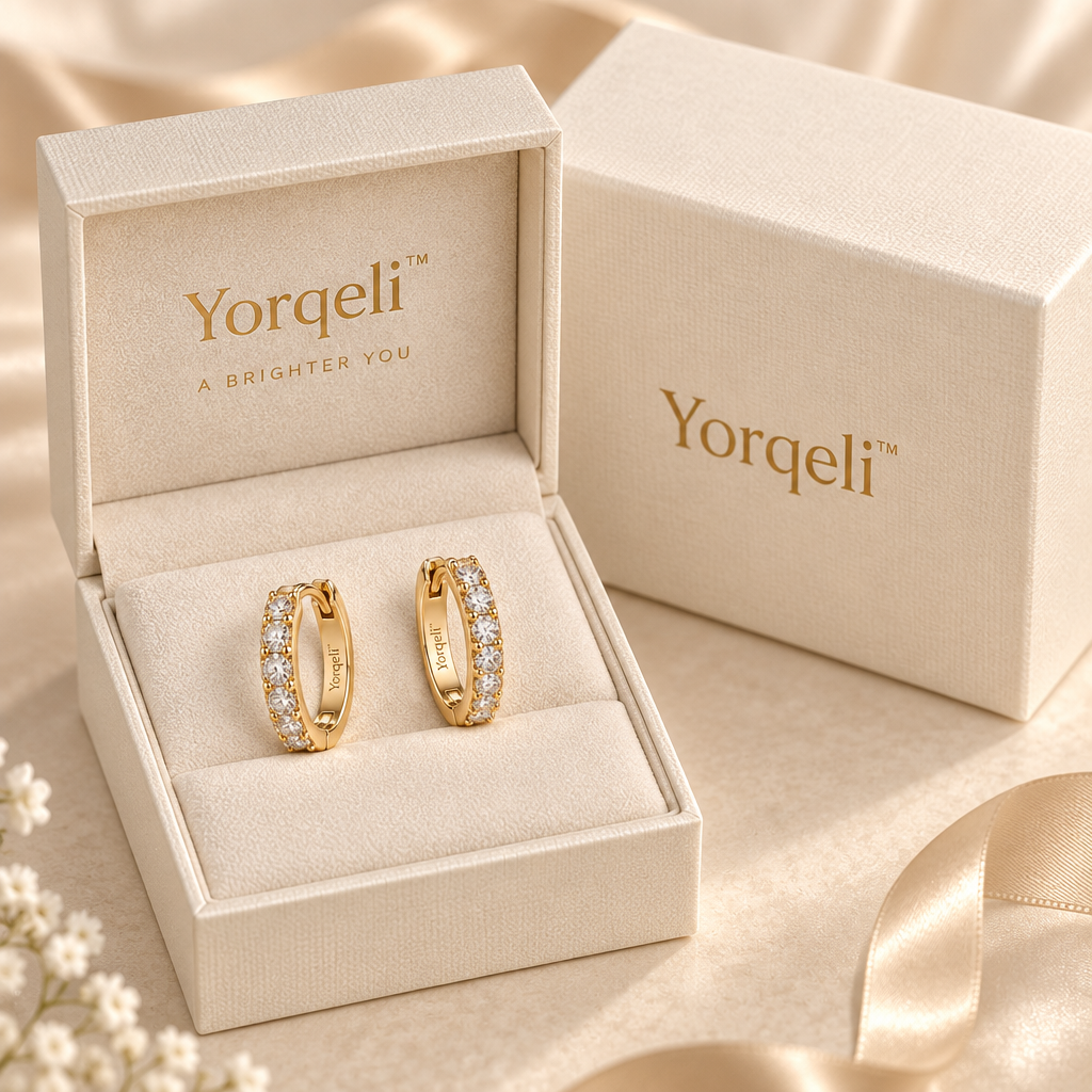 Yorqeli™ HaloArc Refined Zircon Hoop Earrings image 5