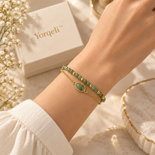 Yorqeli™ TerraLayer Double-Layer Natural Stone Bracelet product view