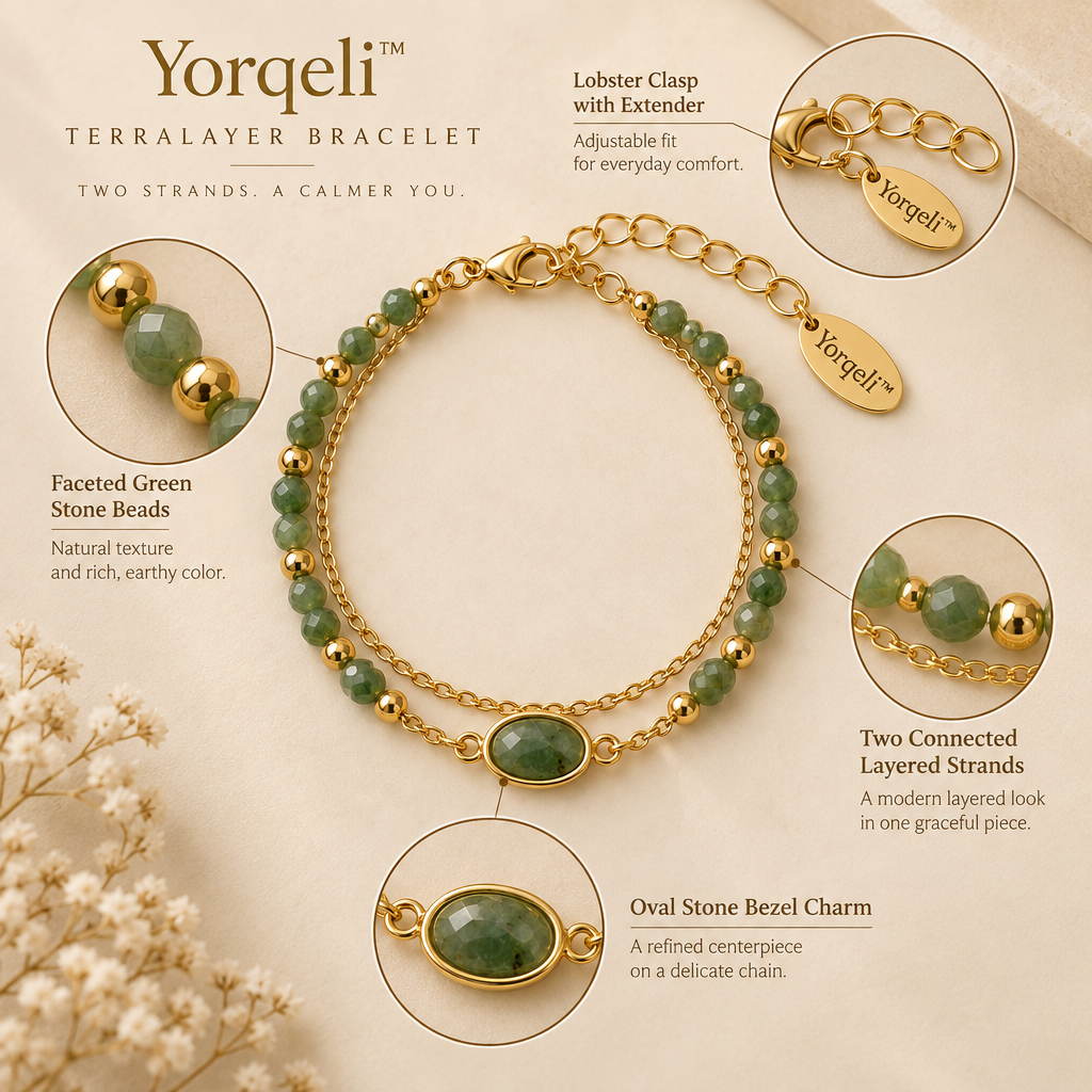 Yorqeli™ TerraLayer Double-Layer Natural Stone Bracelet image 3