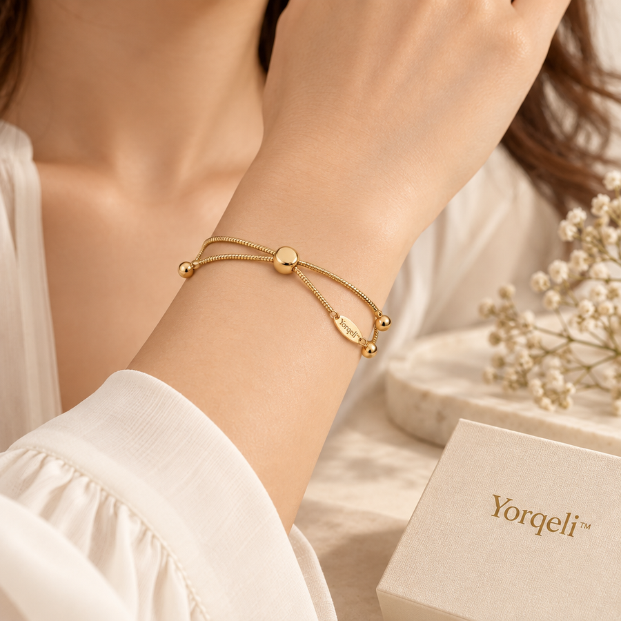 Yorqeli™ SilkenFlex Adjustable Snake-Chain Bracelet product view