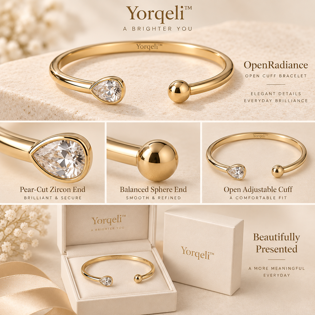 Yorqeli™ OpenRadiance Zircon Open Cuff Bangle image 3