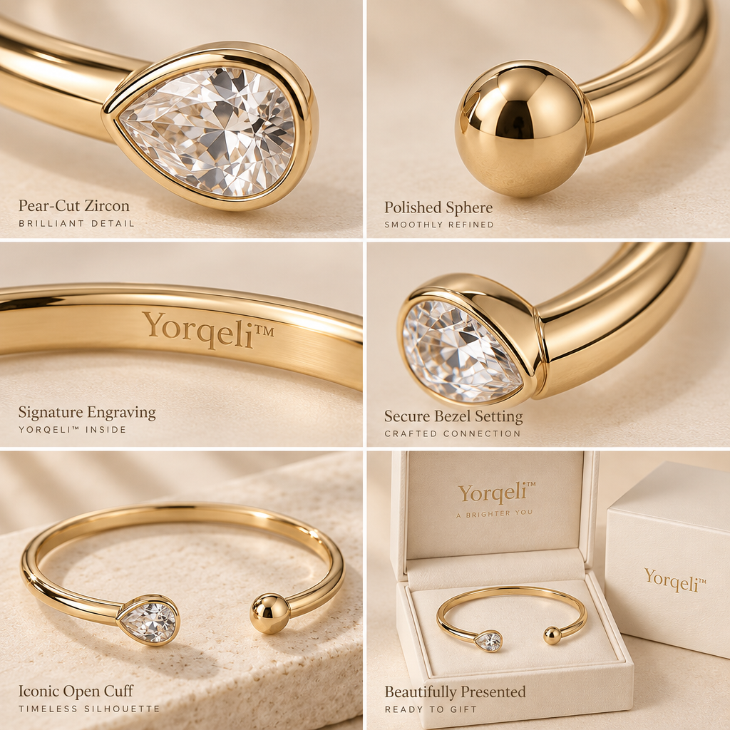 Yorqeli™ OpenRadiance Zircon Open Cuff Bangle image 4