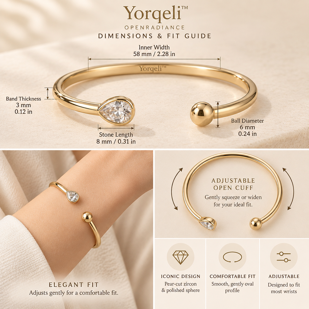 Yorqeli™ OpenRadiance Zircon Open Cuff Bangle image 6