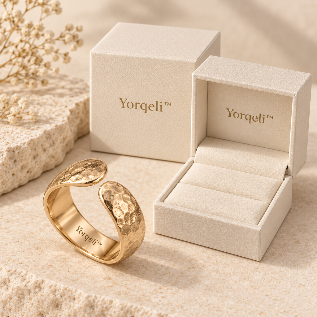 Yorqeli™ RelicTexture Vintage Textured Open Ring image 2